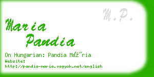 maria pandia business card